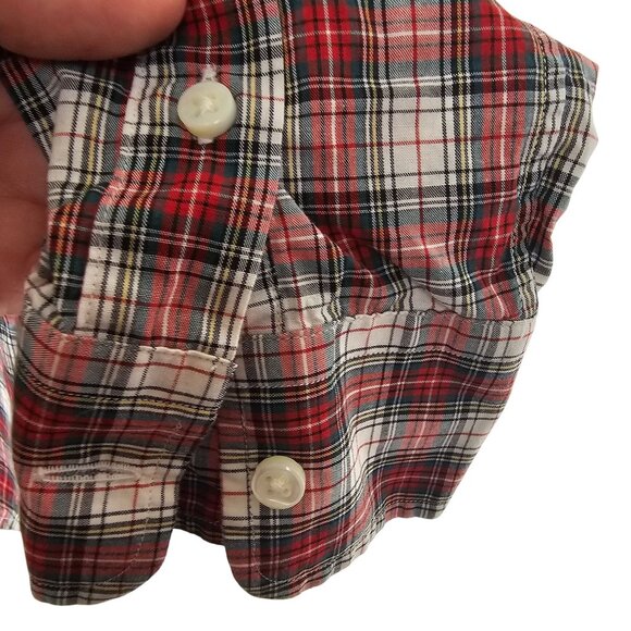Mens‎ Fitted Red Plaid Farmer Workwear Outdoors Casual Fall Ann Mashburn S Shirt - Picture 5 of 15
